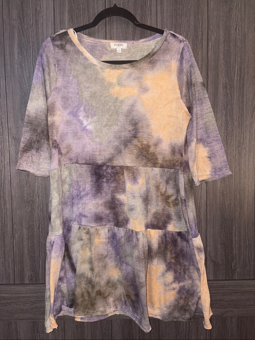 Umgee Tie-Dye Tiered Midi Dress